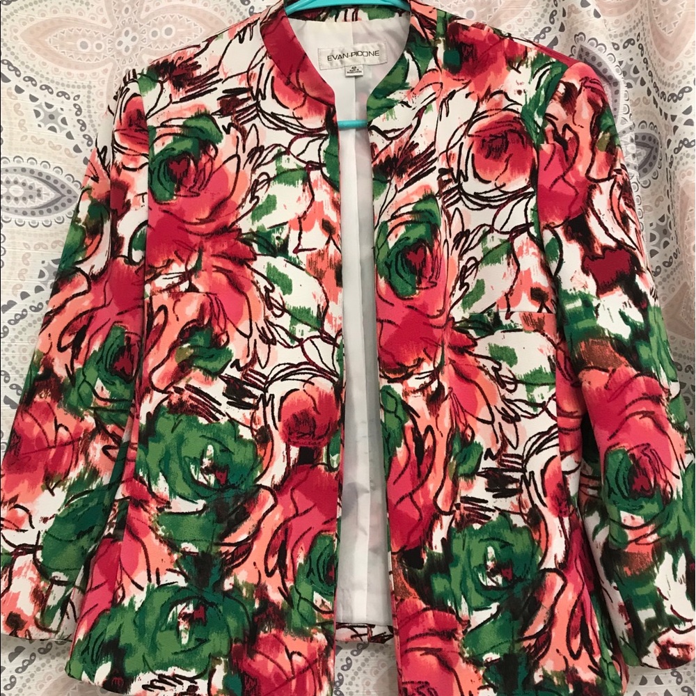 Evan Picone Floral Jacket
